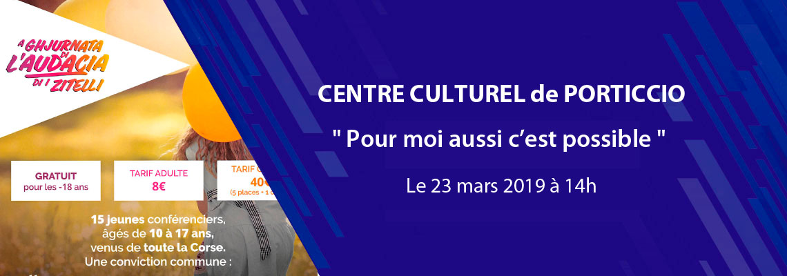 Programmation du 23 mars au Centre Culturel de Porticcio