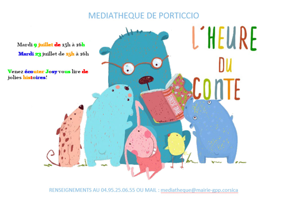 L&rsquo;heure du Conte – les 9 et 23 Juillet 2019