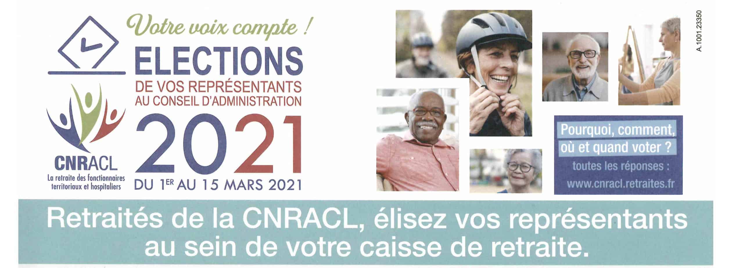 Elections representants conseil d&rsquo;administration 2021 – CNRACL